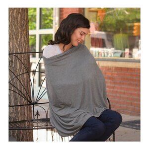 Go By Goldbug On The Go 5 In 1 Nursing Scarf Gray One Size Lightweight Breath